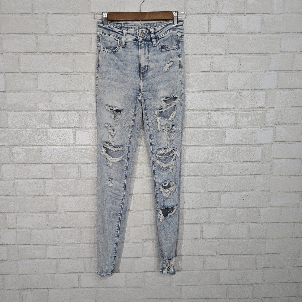 AEO super‎ high rise jeggings
